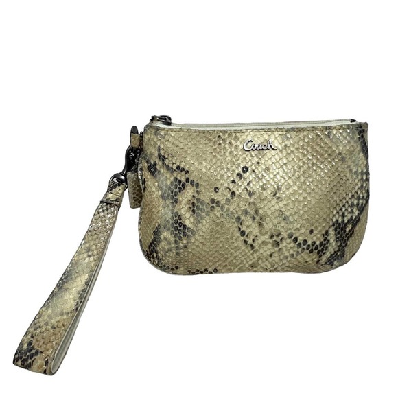 Coach 45126 Kristin Embossed Python Snakeskin Wristlet/Clutch - Picture 5 of 5